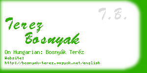 terez bosnyak business card