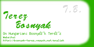 terez bosnyak business card